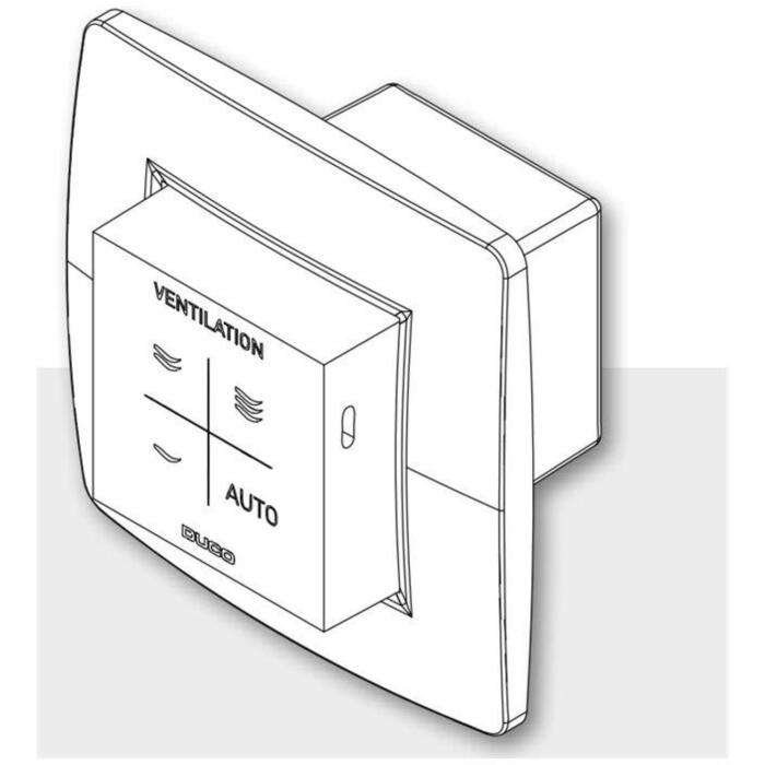 DUCO Mitruma sensors ar kontroli RF/vadu, 0000-4606, bezvadu, vadu, LED indikatori (0000-4606)