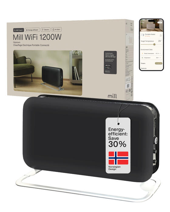 Konvekcijas sildītājs ar 1200 W jaudu
