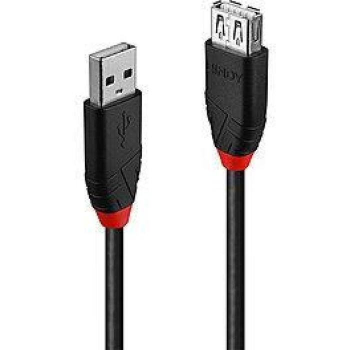 Lindy 42817 USB удлинитель 5м, USB Type A мужской/USB Type A женский, черный (42817)
