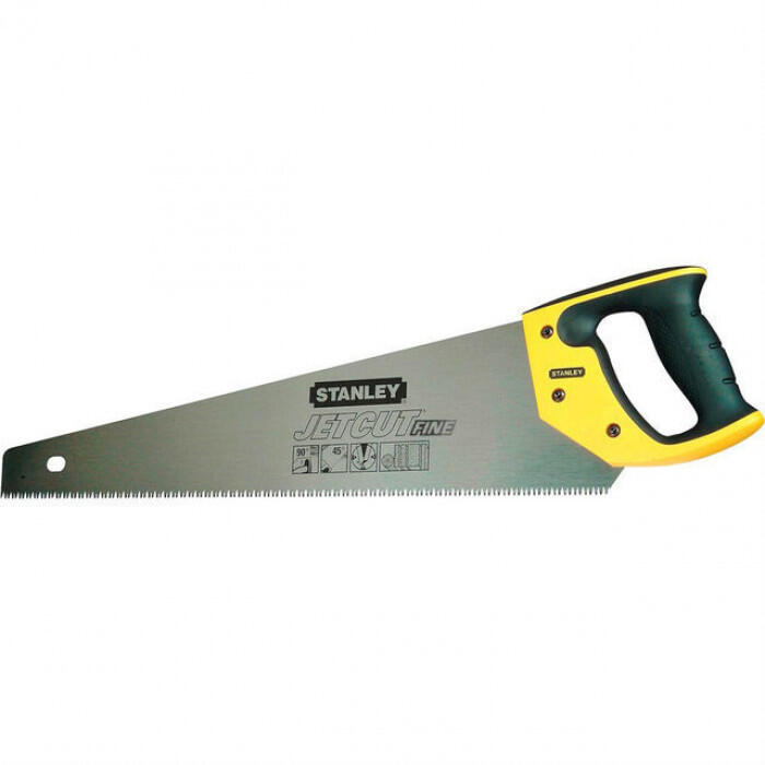 Ручная пила Stanley 2-15-0595, 450 мм, 11 зубьев/25 мм, дерево, рукоятка AntiChoc, зубья JetCut (2-15-595)