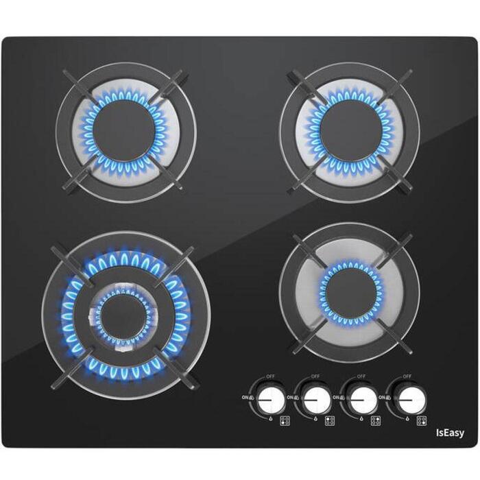 Iseasy gāzes plīts MGBG-604B, 1x1kW, 2x1