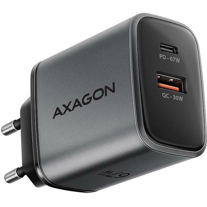 Axagon lādētājs ACU-PQ67 67W, 2xUSB-A 30W