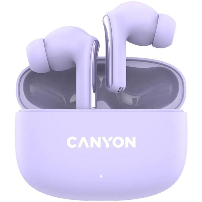 Беспроводные TWS наушники с Bluetooth соединением OnGo 9 Фиолетовые CNS-TWS9P CANYON (CNS-TWS9P)