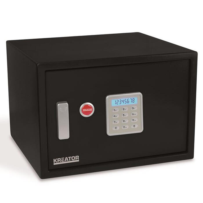 Elektroniskais seifs ar atslēgu 438x300x400mm Kreator
