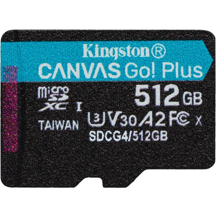 Kingston microSDXC SDCG4/512GBSP 512GB, 200MB/s, 160MB/s