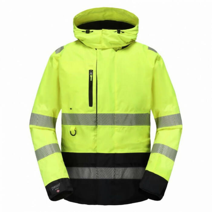 Augstas redzamības ziemas jaka, dzeltena/tumši zila, 2XL, Pesso, SMONTREALHVG2L, 8000mm, 100% poliesteris (SMONTREALHVG2L)