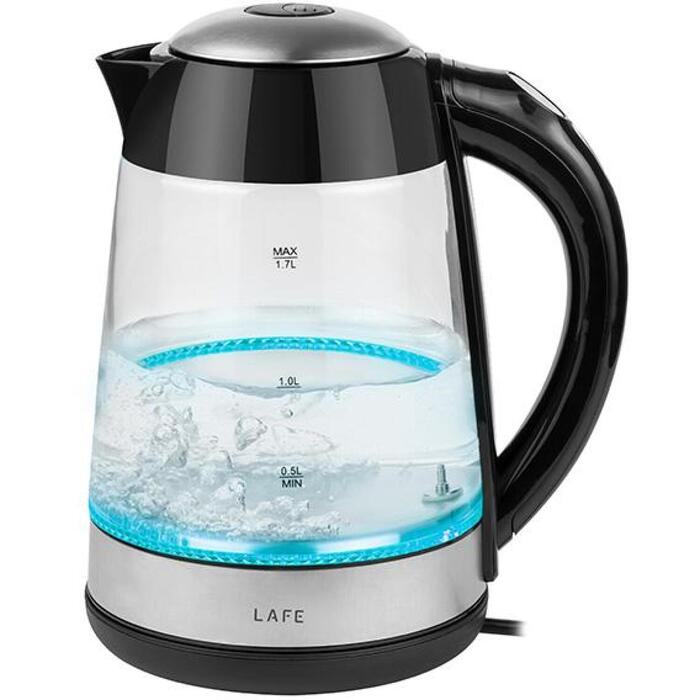 Lafe 46806 электрический чайник LAFCZA46806, 1.7л, 2200Вт, 40-100°C, стеклянный, 360° основание, LED, защита (LAFCZA46806)
