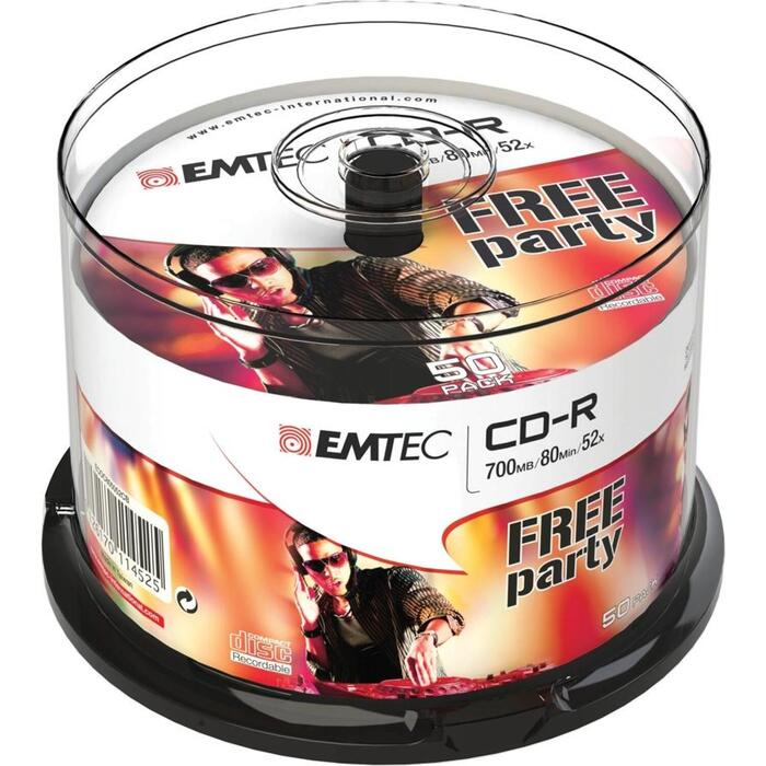 Emtec CD-R 700MB/80MIN 52x Cake Box