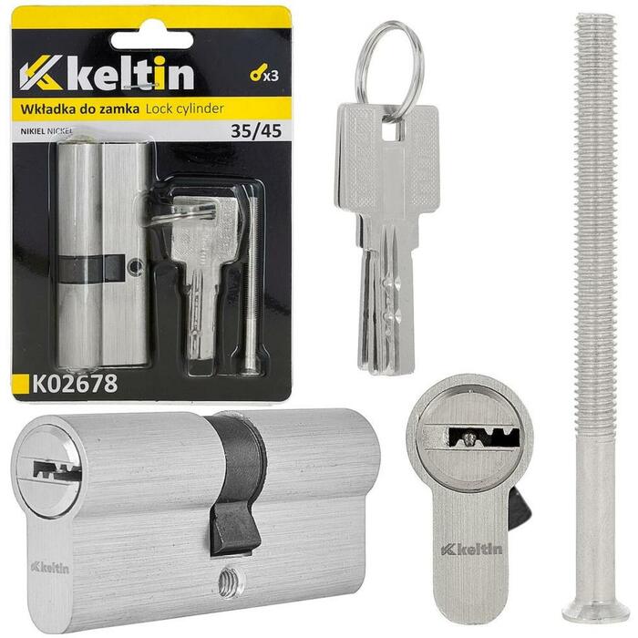 Keltin Slēdzenes cilindrs K02678, 30/30mm, alumīnijs