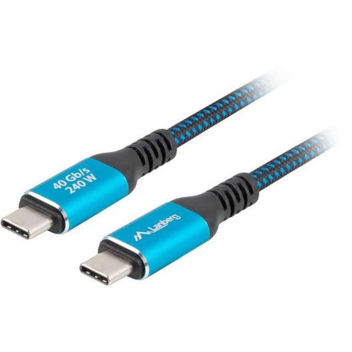 Lanberg USB-C kabelis CA-CMCM-44CU-0005-BK, 0.5m