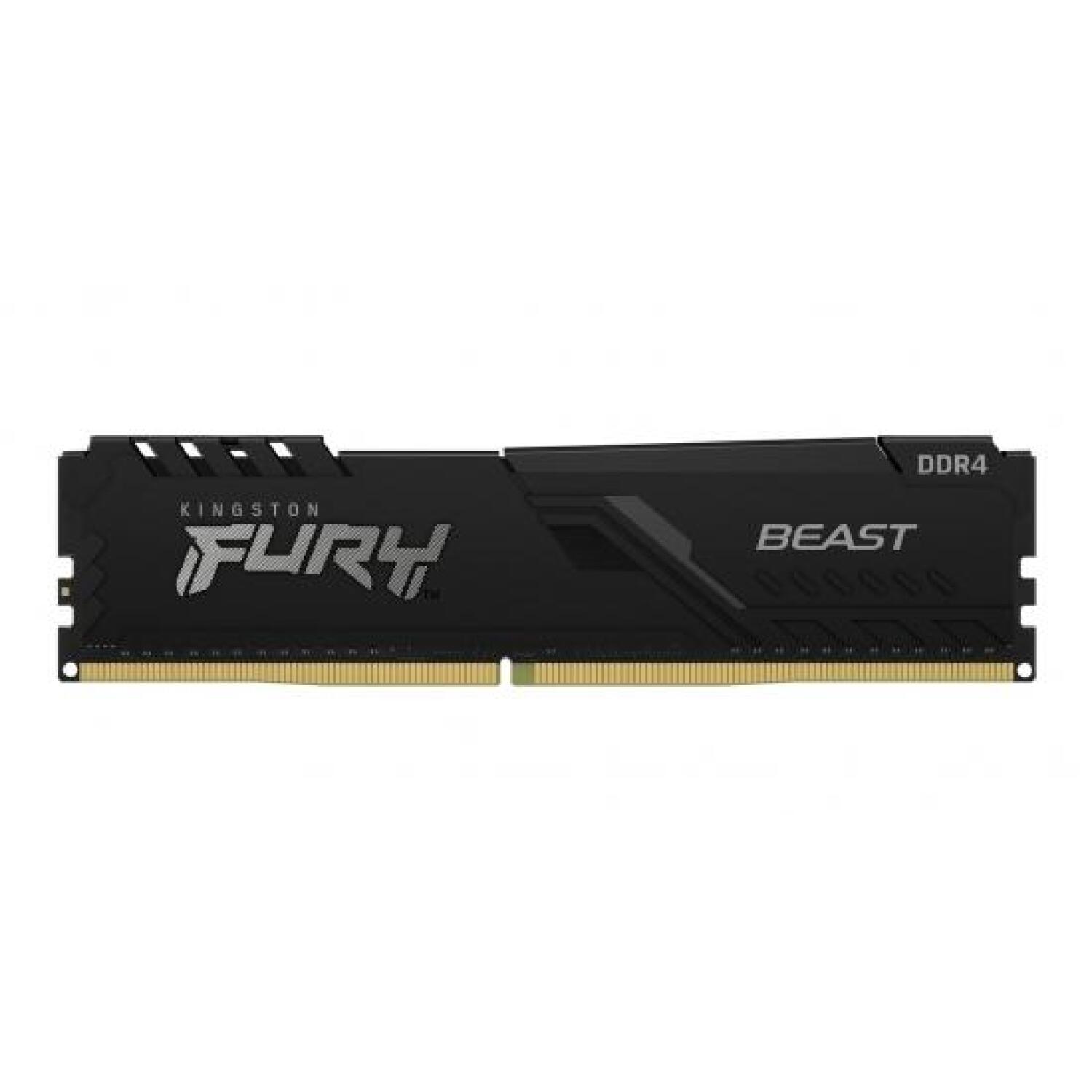 Kingston Fury Beast KF436C18BB/16, 16 ГБ, DDR4, 3600 МГц, 1.35 В, CL18, одноканальный, ODT, SPD, черная PCB (KF436C18BB/16)
