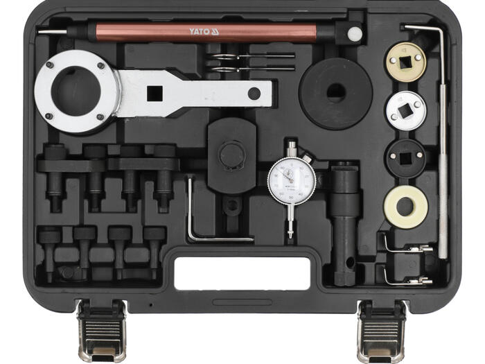 Yato dzinēja zobsiksnas instrumentu komplekts YT-060252, 22 gab, oglekļa tērauds, VW Audi Seat Škoda, benzīna dzinējiem (YT-060252)