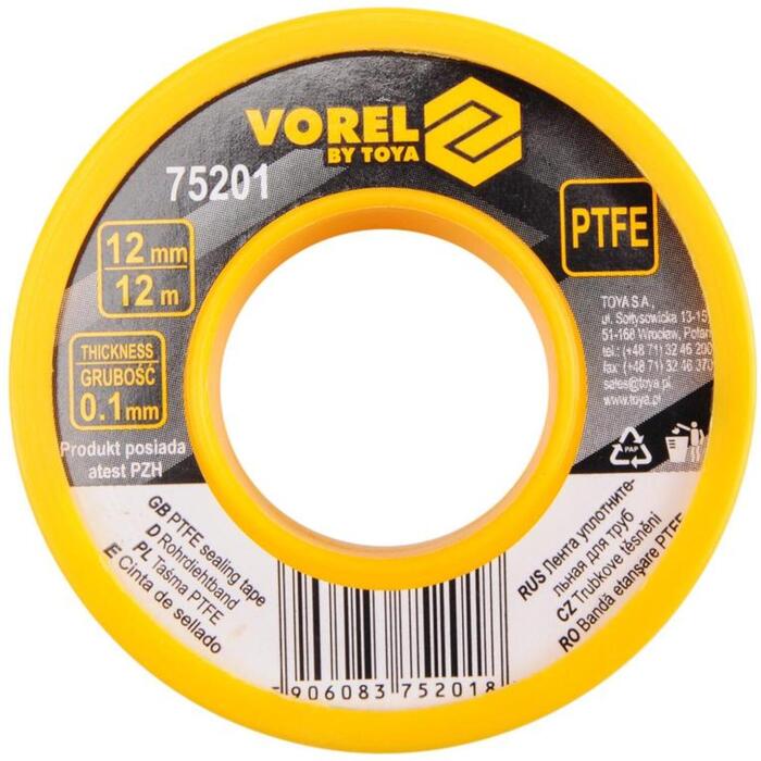 PTFE lente 12Mx12MMx0.1MM, VOREL, 75201