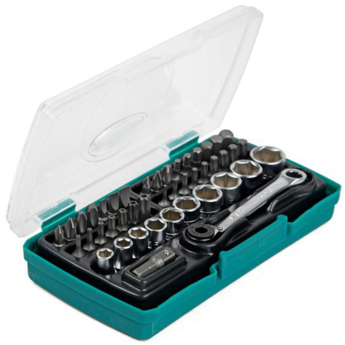 Muciņu un uzgaļu komplekts 1/4", 44gab