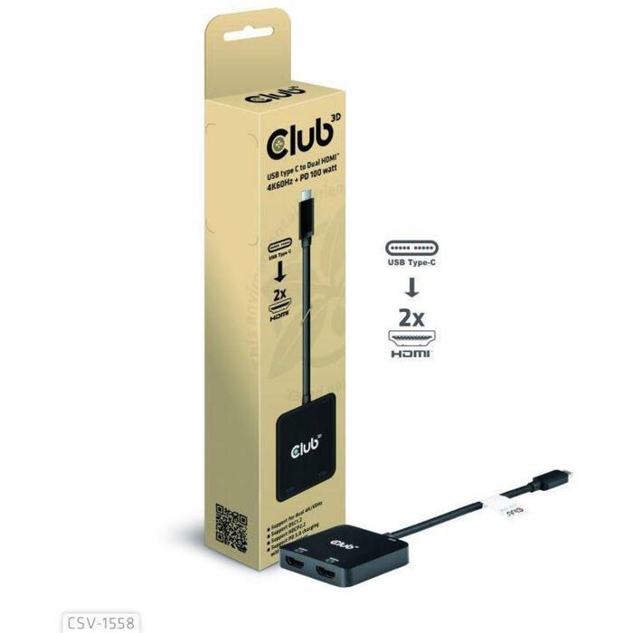 Club3D I/O modulis CSV-1558 USB-C uz