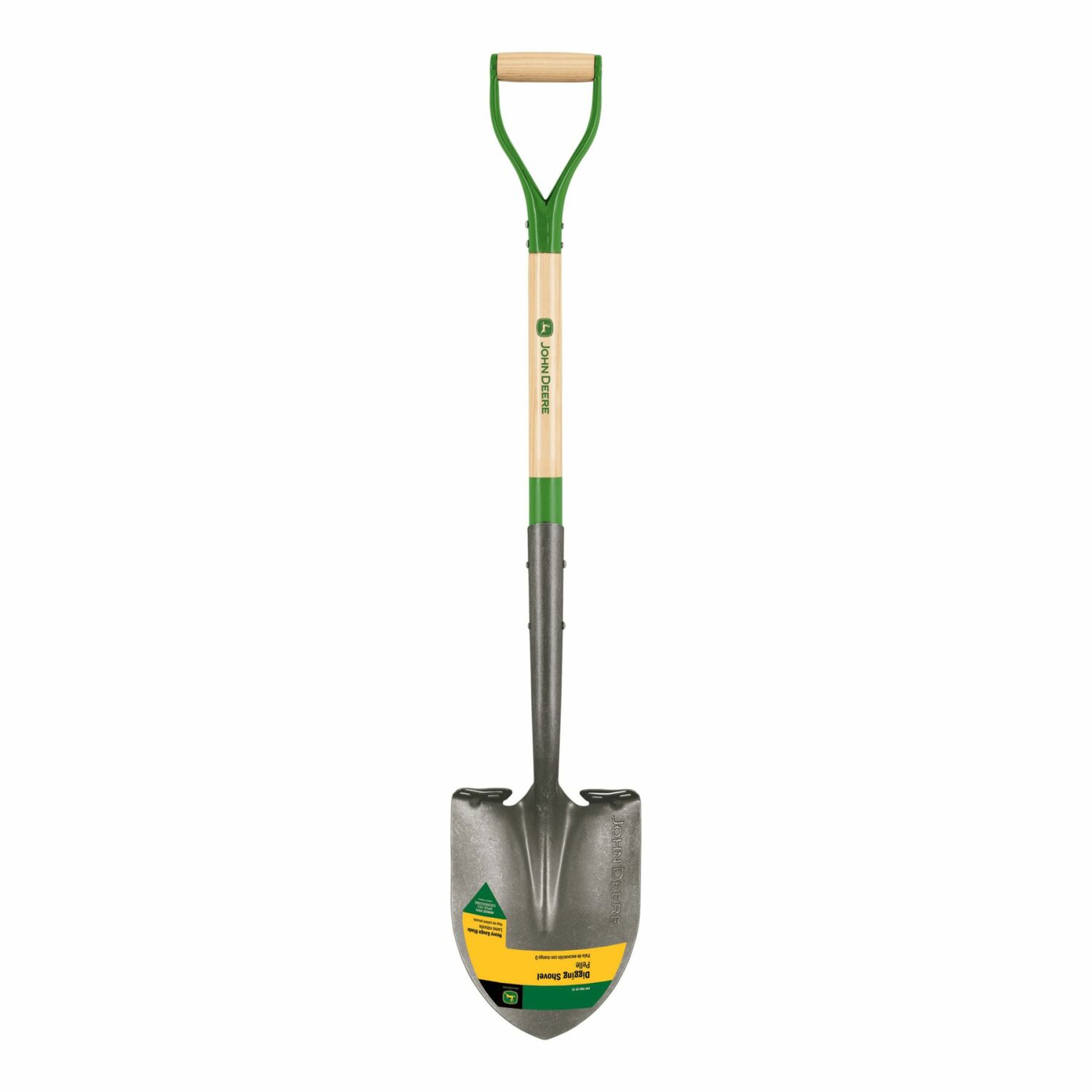 Lāpsta ar apaļu asmeni ar koka kātu 113 cm un tērauda D veida rokturi John Deere® PRY-RBA-SP-JD TRUPER (PRY-RBA-SP-JD)