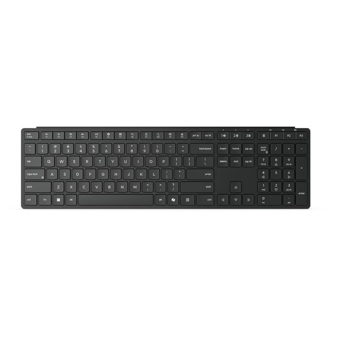 Lenovo Multi-Mode Pro Keyboard 6000 | Keyboard | Wireless | US Euro | Bluetooth | Wireless connection | Dome Switch Keys | Eclipse Black | Brown Box (4Y41S04697)