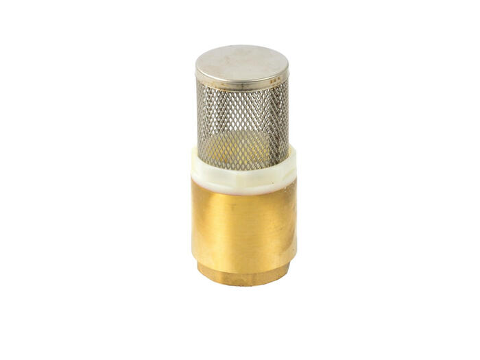 Misiņa kājas vārsts ar sietu, 1"