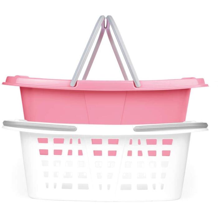 Beldray Veļas grozs LA030450PNKFPEU7, 2x26L, rozā/balts