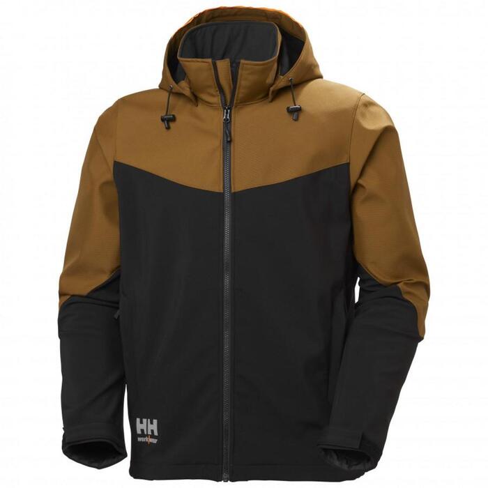 Helly Hansen Softshell куртка Oxford 74290_759-M&HH, M, коричневый/черный, 5000 мм водонепроницаемость, 5000 г/м²/24ч дышимость (74290_759-M&HH)