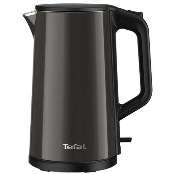 Tefal электрический чайник KI583E, 2000 W, 1.5 L, нержавеющая сталь, 360° вращающаяся база, графитовый цвет (KI583E)