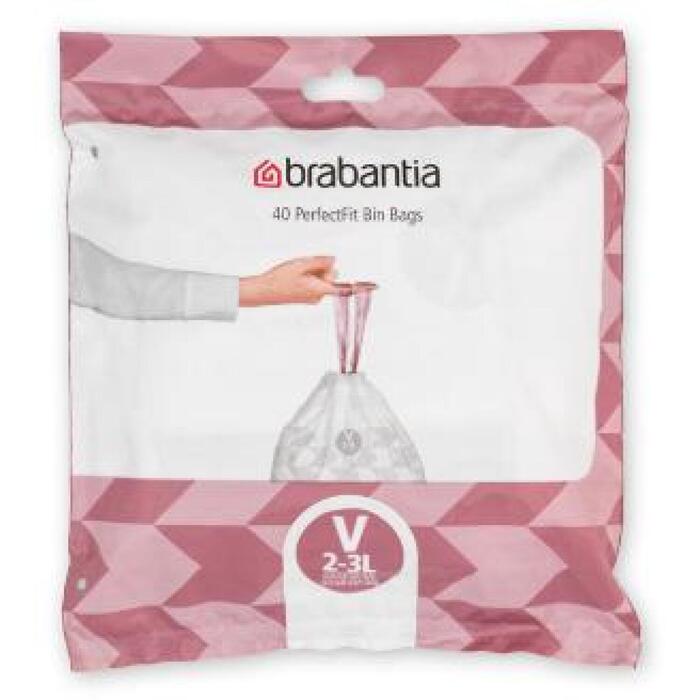 BRABANTIA atkritumu tvertņu maisiņi, 2-3 l, (V) (40 gab) (100253)