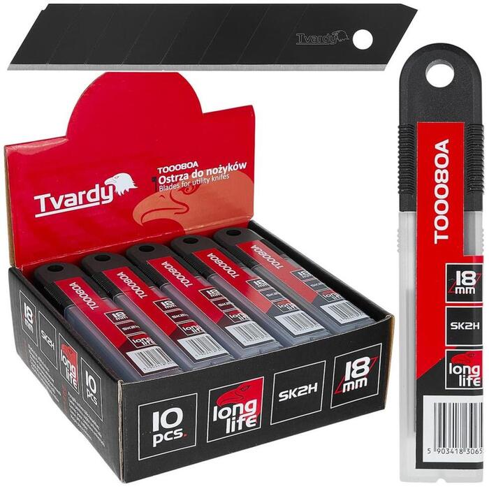 Tvardy T00080A, 10x100x18x0,5mm, SK2H tērauds
