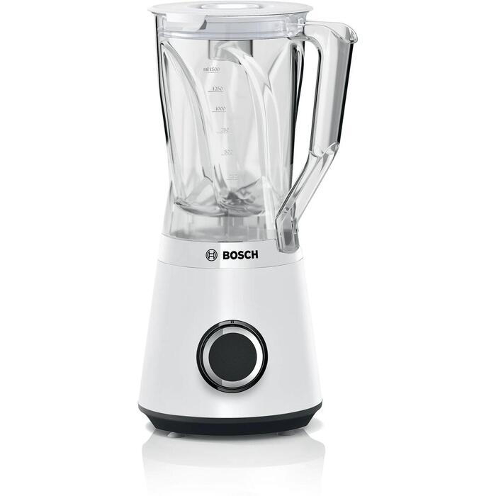 Bosch Настольный блендер MMB6141W, 1200 Вт, 1,5 Л, Tritan чаша, белый, 2 скорости, функция пульсации (MMB6141W)