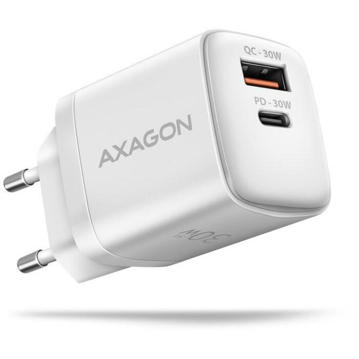 Axagon lādētājs ACU-PQ30W 30W, 100-240V, 2xUSB