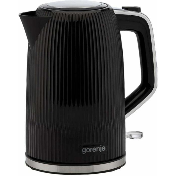 Gorenje Чайник K17DPB, 1.7 L, 2200 W, Пластик/Нержавеющая сталь, 360° поворотная база, Черный (K17DPB)