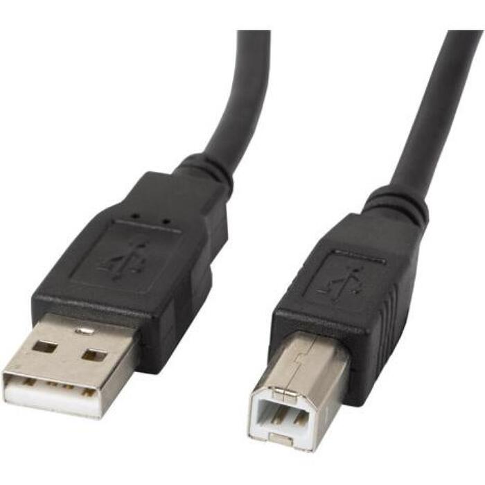Lanberg CA-USBA-11CC-0010-BK vads, USB-A/USB-B, 1m, 480