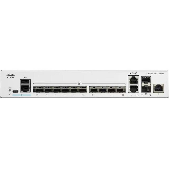 Cisco коммутатор C1300-12XS, 12x SFP+, 2x10GE общие, 1 вентилятор, без PoE (C1300-12XS)