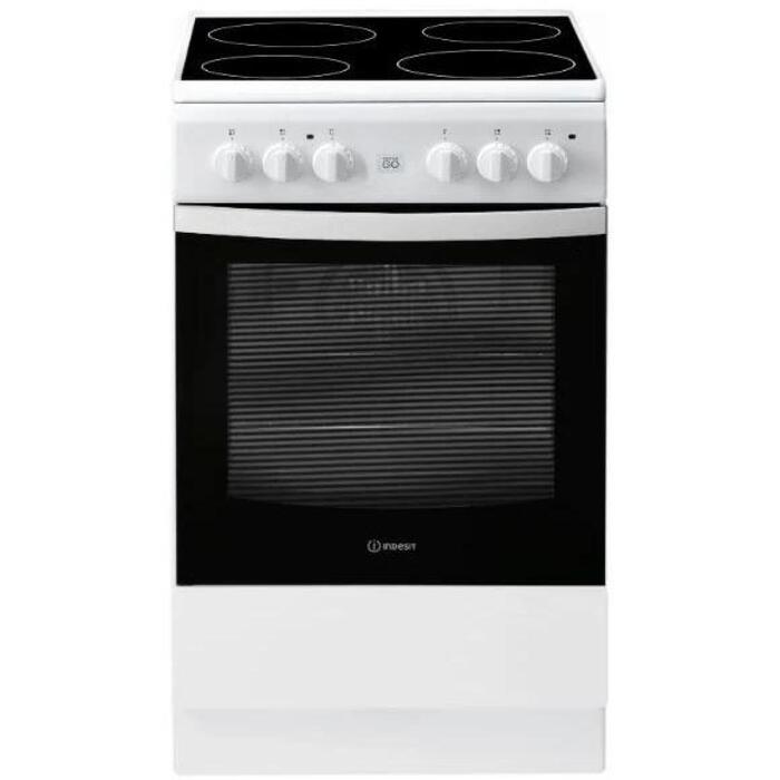 Indesit plīts IS5V5GSW/P, keramikas virsma, elektriskā