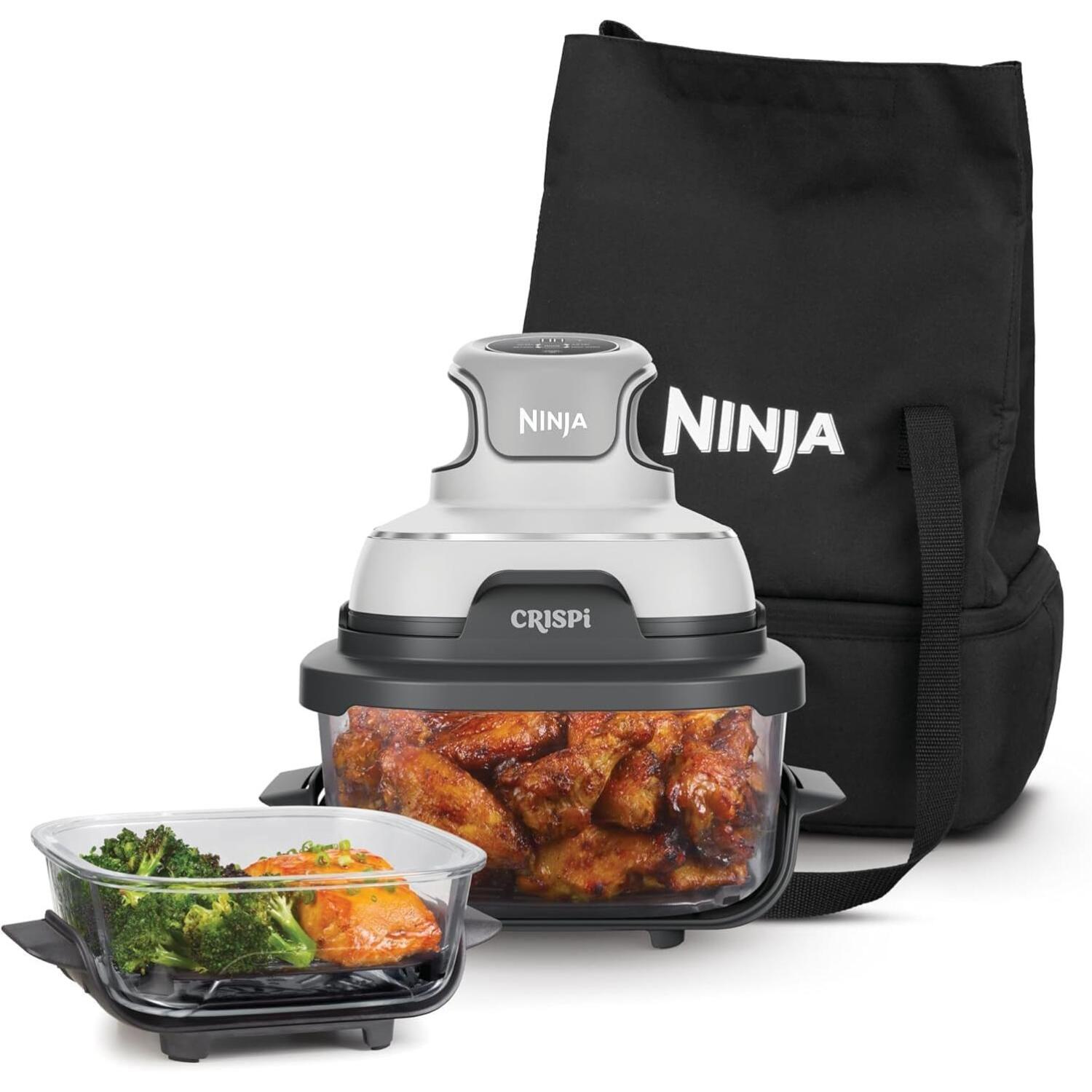 Ninja gaisa friteris FN102EU, 1700 W, 3.8 l, 80-200 °C, 4-in-1, CleanCrisp stikla trauki, termostats, pārnēsājams (FN102EU)