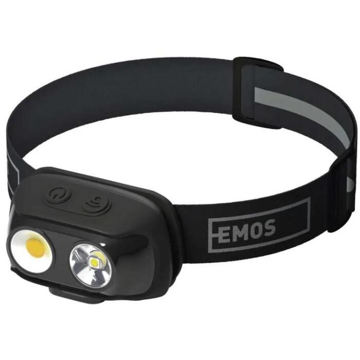 Emos COB LED uzlādējams galvas lukturis