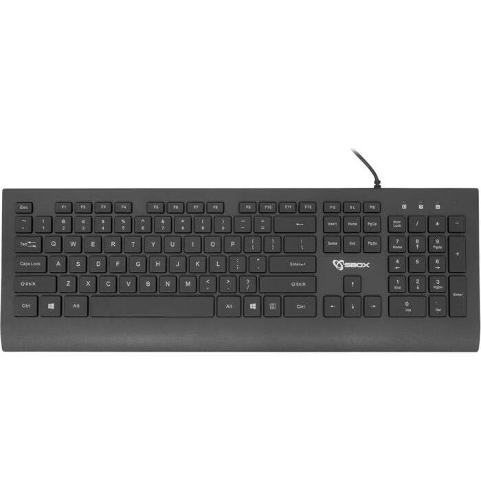 Sbox Klaviatūra K-33-US, 104 taustiņi, pilns