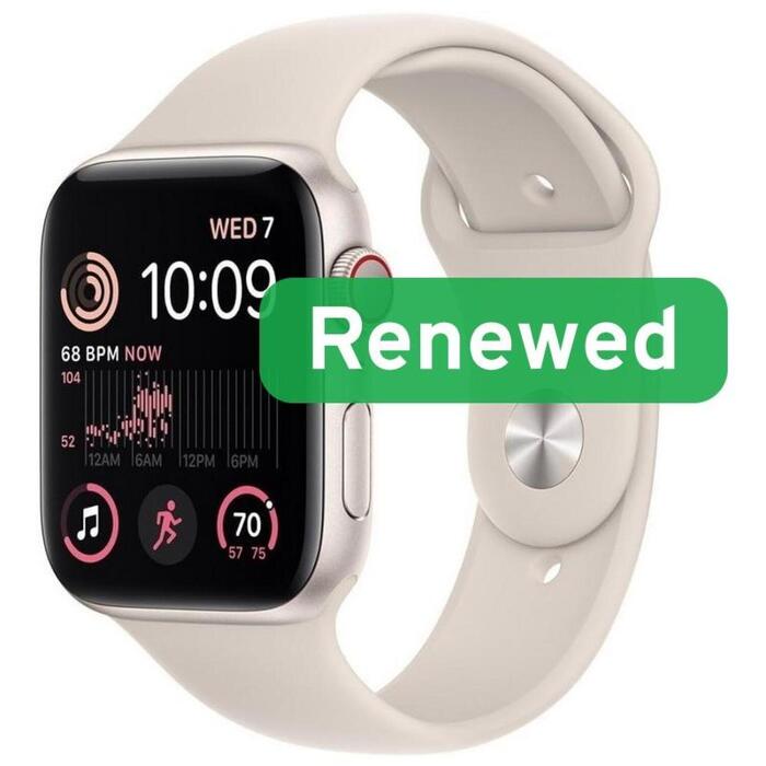 Apple Renewed Apple Watch SE2 LTE 40mm, Starlight, Grade B, 1.57
