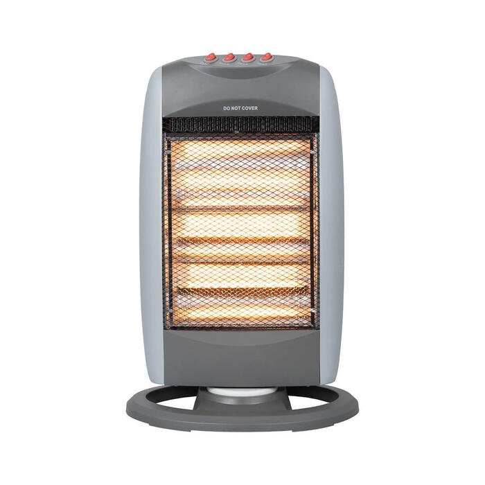 Infrasarkanais halogēna sildītājs telpai un garāžai grīdas ar oscilāciju 1200W 3 režīmi Safe-t-Shine 1200 Compact Eurom (351651)