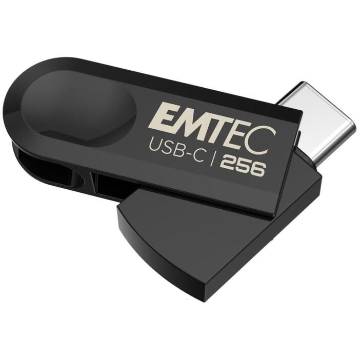 Emtec USB флешка ECMMD256GC28, 256GB, USB 3.2, 80Mbps, 20Mbps, черный, пластик (ECMMD256GC28)