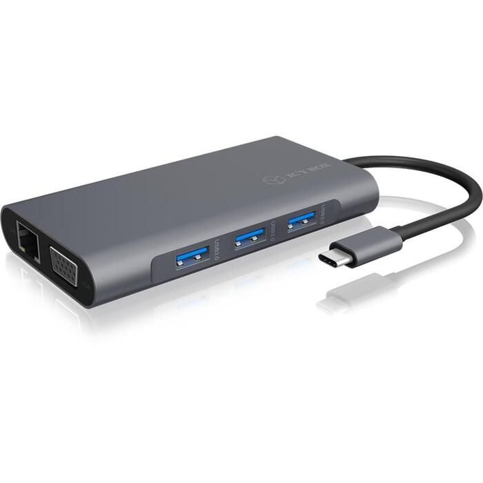 Raidsonic dokstacija IB-DK4040-CPD, USB-C, HDMI 3840x2160@30Hz