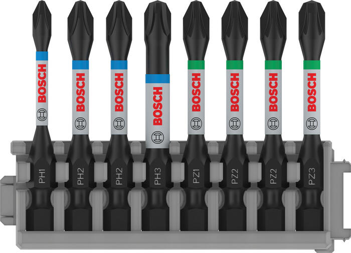 8 daļīgs uzgaļu komplekts L=50mm, Impact Control, Tiecienskrūvgriežiem, akumulatoru skrūvgriežiem PRO IMPACT SKRŪVGRIEŽA UZGAĻU KOMPLEKTS, 2608522328, BOSCH (2608522328)