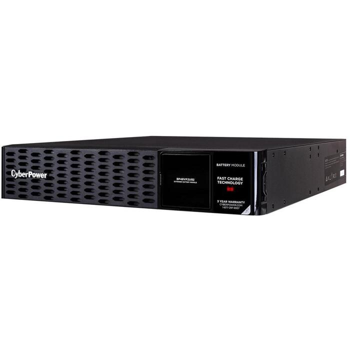 CyberPower Akumulatora korpuss BP48VP2U02, 48 V, 9 Ah, 2U, 8 akumulatori, melns, īpašības: karstais maiņas akumulators (BP48VP2U02)