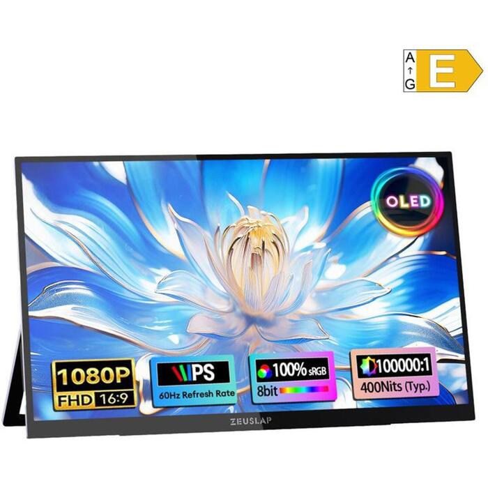 ZEUSLAP OL133ED pārnēsājamais monitors, 13.3&quot