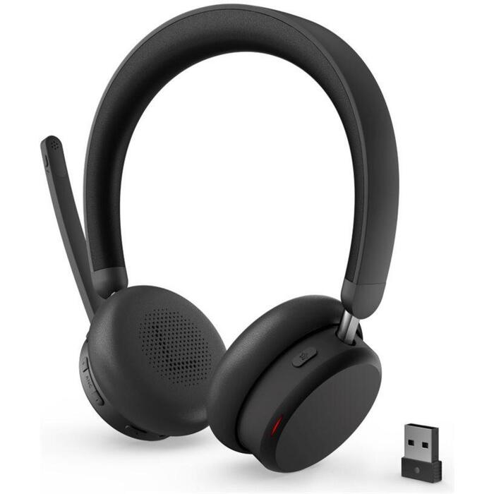 Lenovo Беспроводные наушники 4XD1S19778, ANC, Bluetooth 5.3, 32Ω, 20-20000Hz, 30м, черные, 1x USB-C приемник (4XD1S19778)