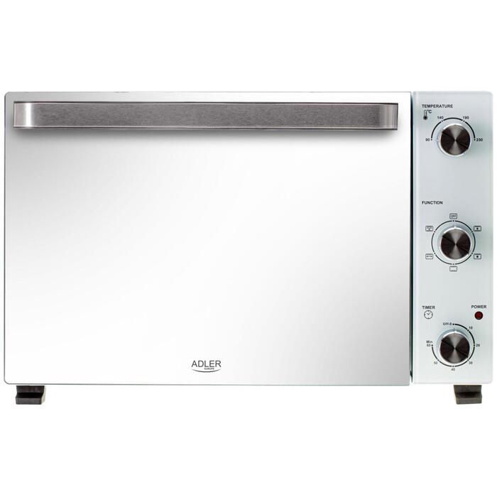 Adler Электрическая духовка AD 6027, 48L, 1800W, белая, конвекция, гриль, таймер 60мин (AD 6027)