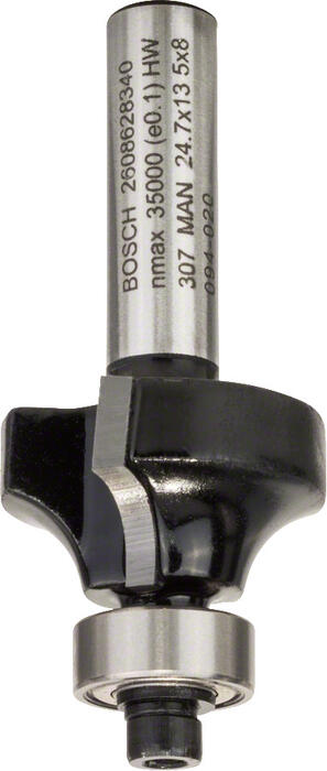 Noapaļošanas frēze HM R=6 mm, divpusējā