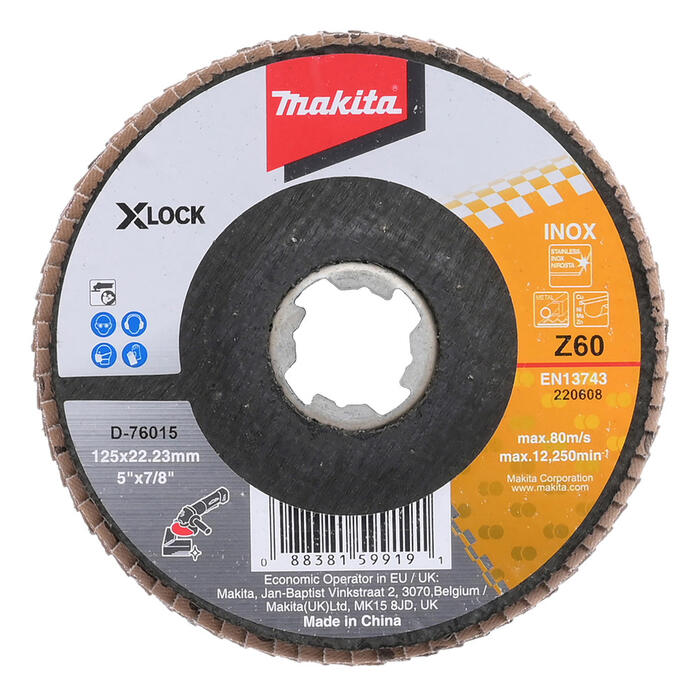 Lameļu slīpdisks X-Lock, 125 mm, Z60