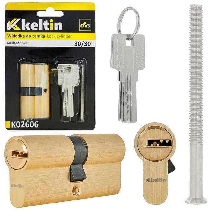 Keltin Slēdzene cilindrs K02606, 30/30 mm