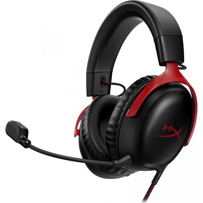 HyperX Наушники Cloud III 727A9AA, 3.5 мм, 64 Ом, 10-21000 Гц, 1 микрофон, Черный/Красный (727A9AA//)