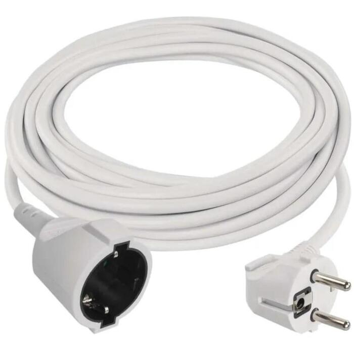 Emos Удлинитель P0125R, 5 м, 1x2P+PE SCHUKO, белый, ПВХ, 1 шт, 3 680 Вт, защита от детей (P0125R)